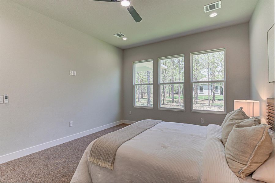 Bedroom serene  views.