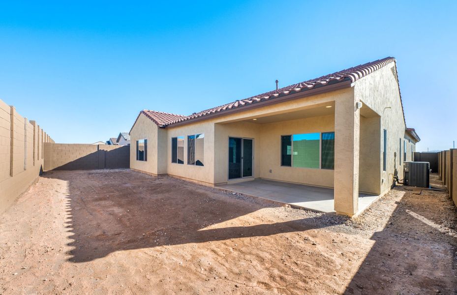 Exterior details and patio area of a home in Parkside at Anthem at Merrill Ranch, Florence (Image 2).
