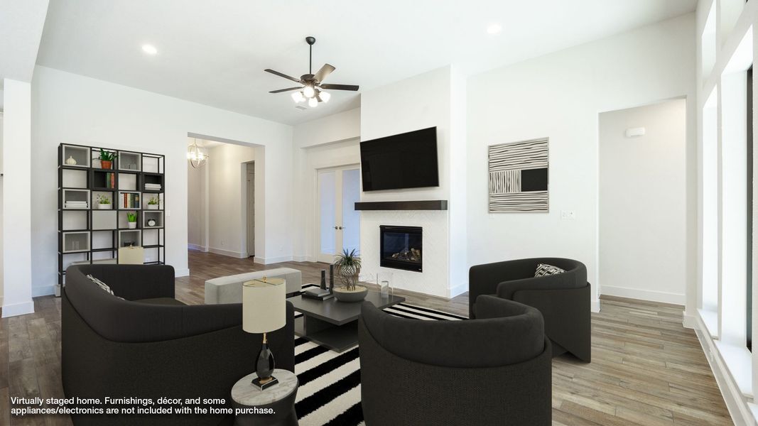 Furnished interior view inside a new home in Parkside On The River 60', Georgetown (Image 5).