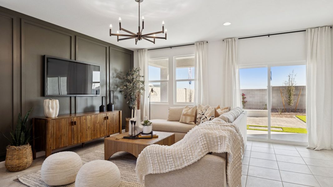 Representative furnished interior of a home built from the Saguaro by D.R. Horton in Anthem at Merrill Ranch, Florence (Image 12).
