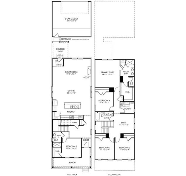 2D floor plan layout of this home in Poplar Farms, Franklin, TN (Image 2).