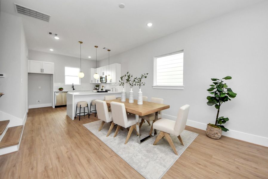 Furnished interior view inside a new home in Skyline Homes at Cavalcade, Houston (Image 12). Furnished interior view inside a new home in Skyline Homes at Cavalcade, Houston (Image 12).