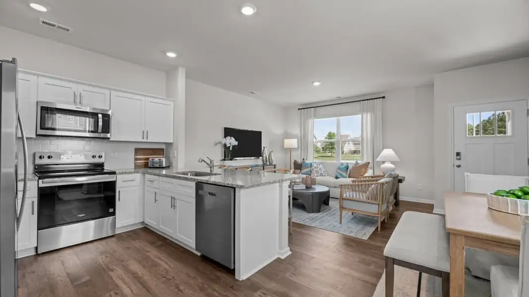 Furnished interior view inside a new home in Clock Road Townhomes, New Bern (Image 5).