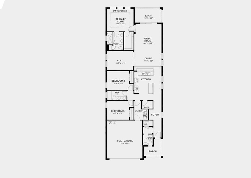 2D floor plan layout for the Saint Vincent by Taylor Morrison in Westview Community Group Page, Kissimmee, FL (Image 5).