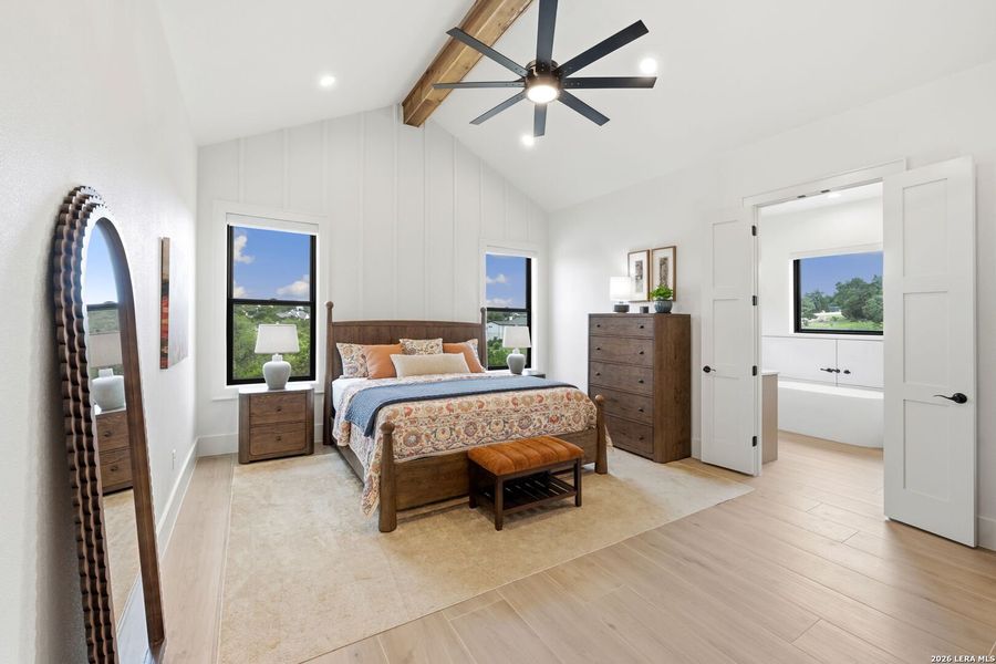 Furnished interior view inside a new home in , New Braunfels (Image 32).