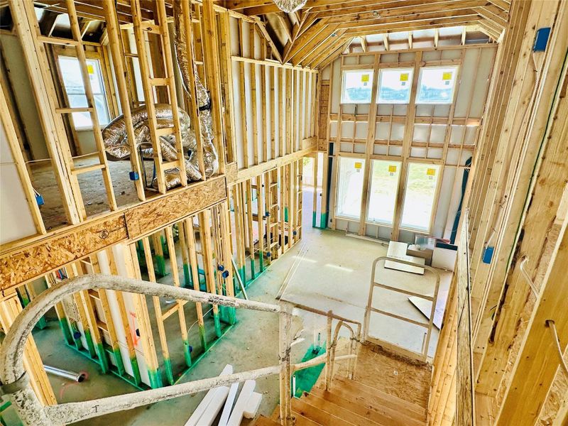 Open Floorplan from 2nd floor landing