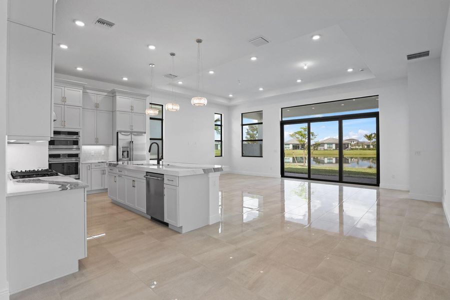 Furnished interior view inside a new home in Cresswind Palm Beach at Westlake, Westlake (Image 7).
