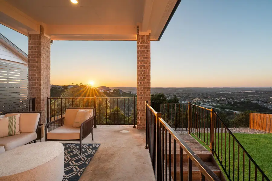 Exterior details and patio area of a home in Sweetwater - 60', Austin (Image 4).