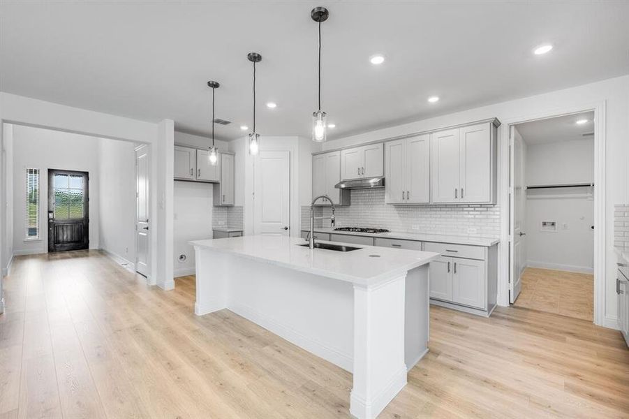 Furnished interior view inside a new home in South Oak 60s, Lakewood Village (Image 9). Furnished interior view inside a new home in South Oak 60s, Lakewood Village (Image 9).