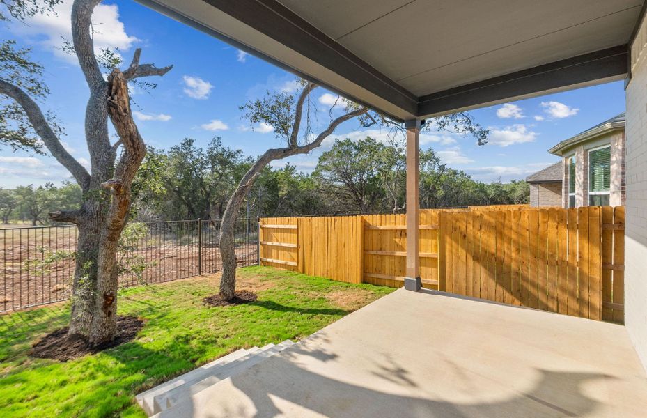 Exterior details and patio area of a home in Woodside, Georgetown (Image 21).