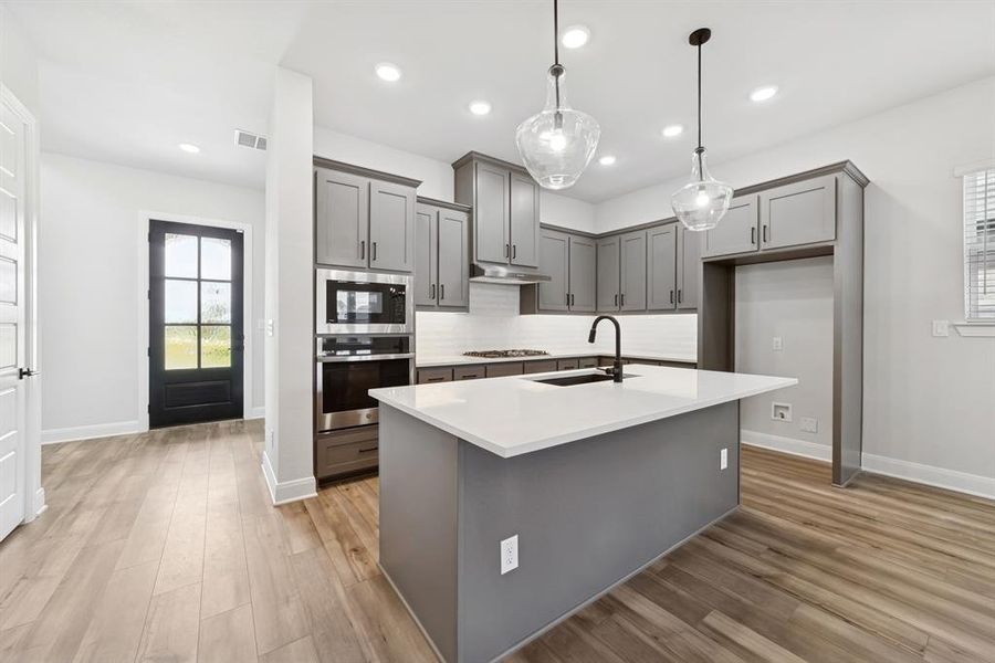 Furnished interior view inside a new home in Mantua Point Gardens, Van Alstyne (Image 14). Furnished interior view inside a new home in Mantua Point Gardens, Van Alstyne (Image 14).