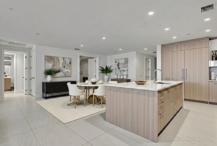 Kitchen and dining area