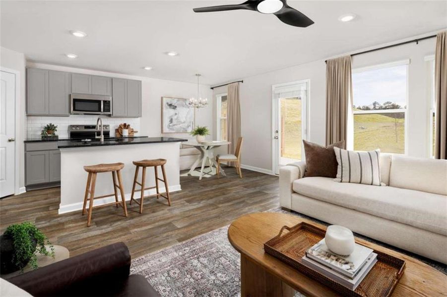 Furnished interior view inside a new home in Moss Creek, Hogansville (Image 7).
