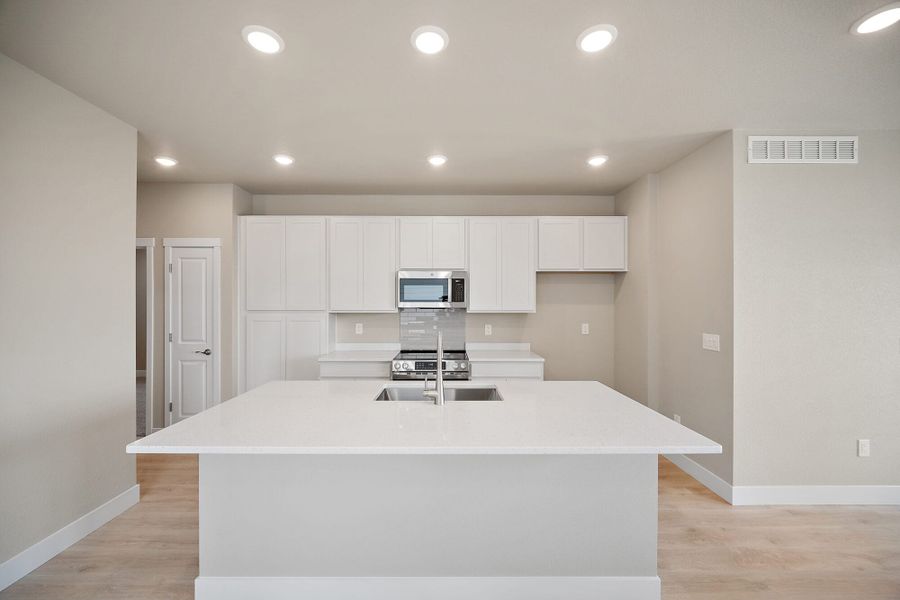 Furnished interior view inside a new home in Trails at Aspen Ridge-3, Colorado Springs (Image 5). Furnished interior view inside a new home in Trails at Aspen Ridge-3, Colorado Springs (Image 5).