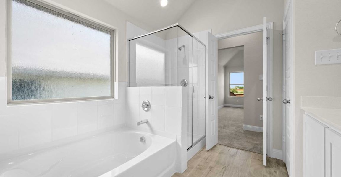 Representative exterior photo of a completed home built from the Alderbury by Impression Homes in Timberbrook, Justin, TX (Image 18).