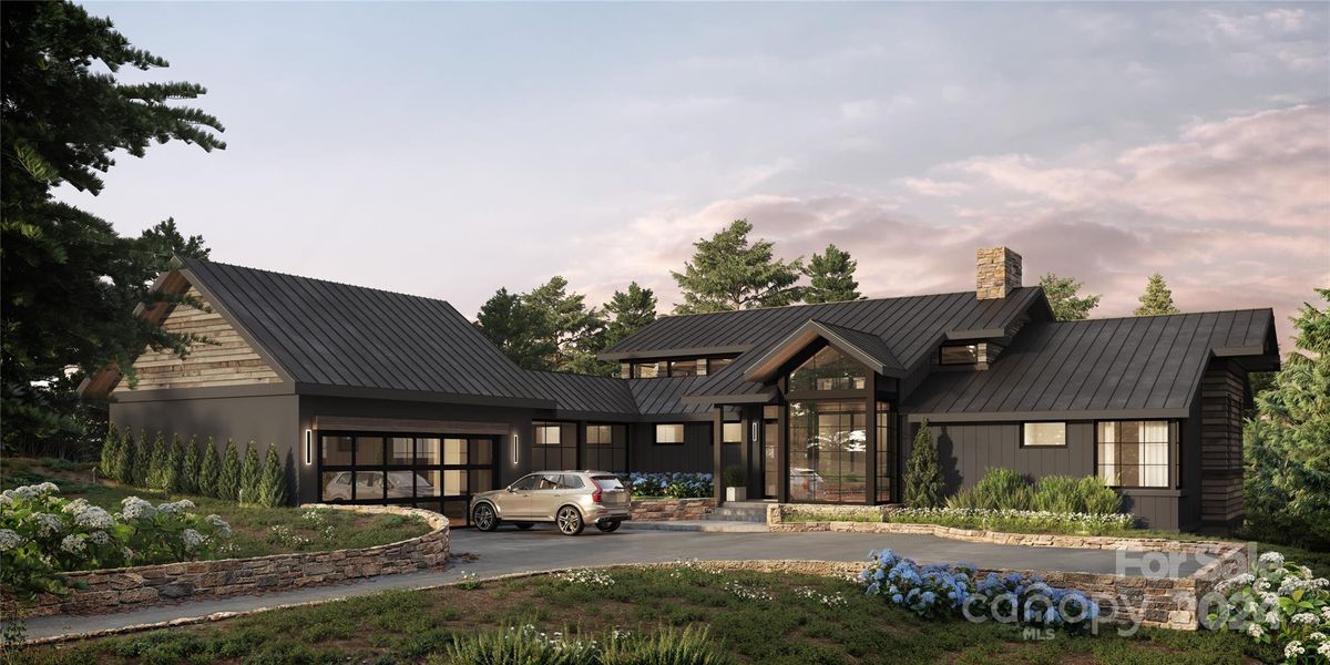Front exterior of a new home in , Brevard, NC, highlighting curb appeal (Image 1). Front exterior of a new home in , Brevard, NC, highlighting curb appeal (Image 1).