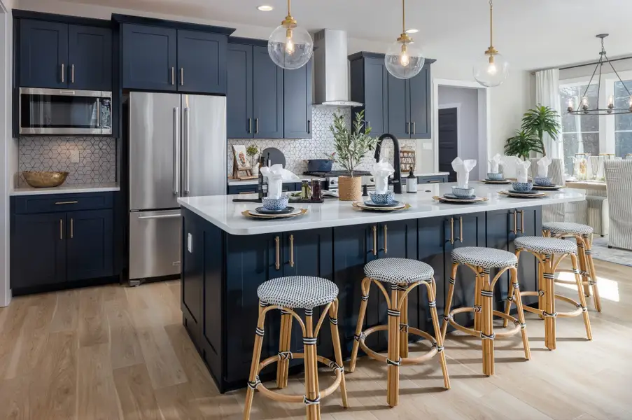 Representative furnished interior of a home built from the Sebastian by Keystone Custom Homes in Lakestone Cove, Belmont (Image 6).