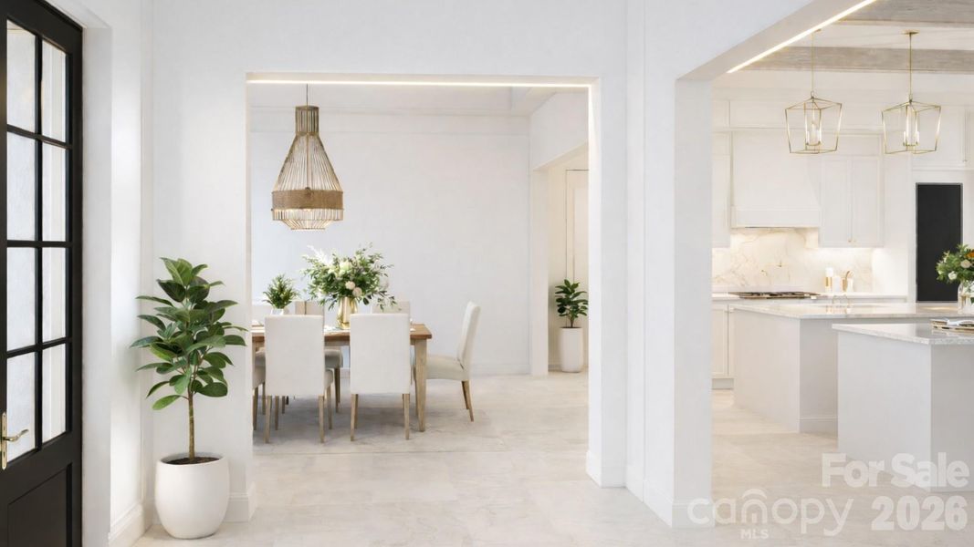 Rendering of Kitchen and dining areas Rendering of Kitchen and dining areas