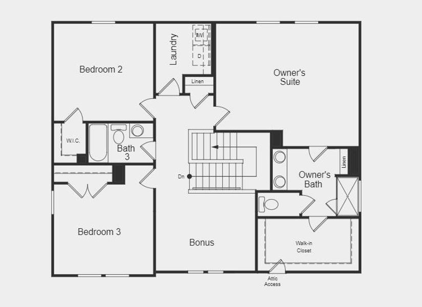 Structural options added include: 5' garage side storage, extended covered patio and horizontal stair railing.