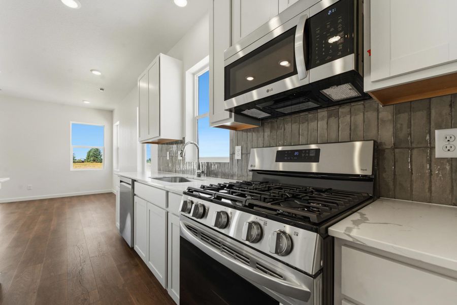 Furnished interior view inside a new home in Union Colony West, Greeley (Image 8).