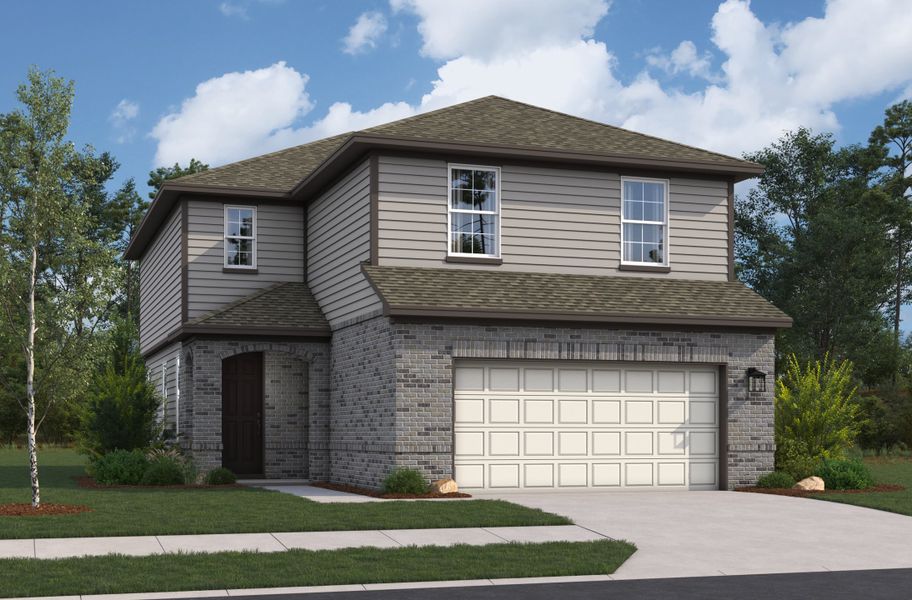 Representative exterior photo of a completed home built from the Hughes by Beazer Homes in Veranda, San Antonio, TX (Image 2).