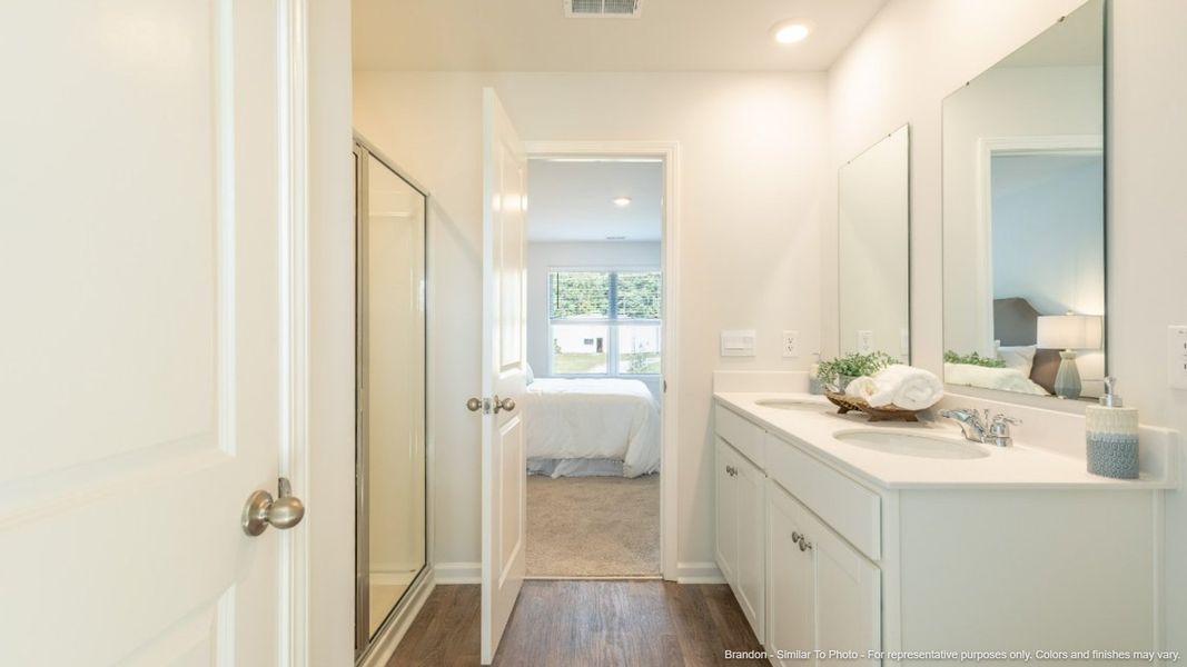 Furnished interior view inside a new home in Carolina Groves, Moncks Corner (Image 28). Furnished interior view inside a new home in Carolina Groves, Moncks Corner (Image 28).