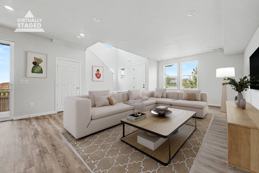 Furnished interior view inside a new home in Painted Prairie, Aurora (Image 8).