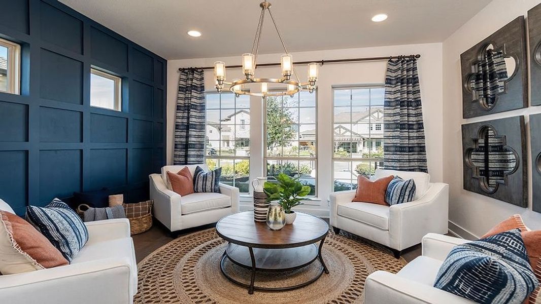 Representative furnished interior of a home built from the Palisade by Taylor Morrison in Travisso Naples Collection, Leander (Image 4). Representative furnished interior of a home built from the Palisade by Taylor Morrison in Travisso Naples Collection, Leander (Image 4).