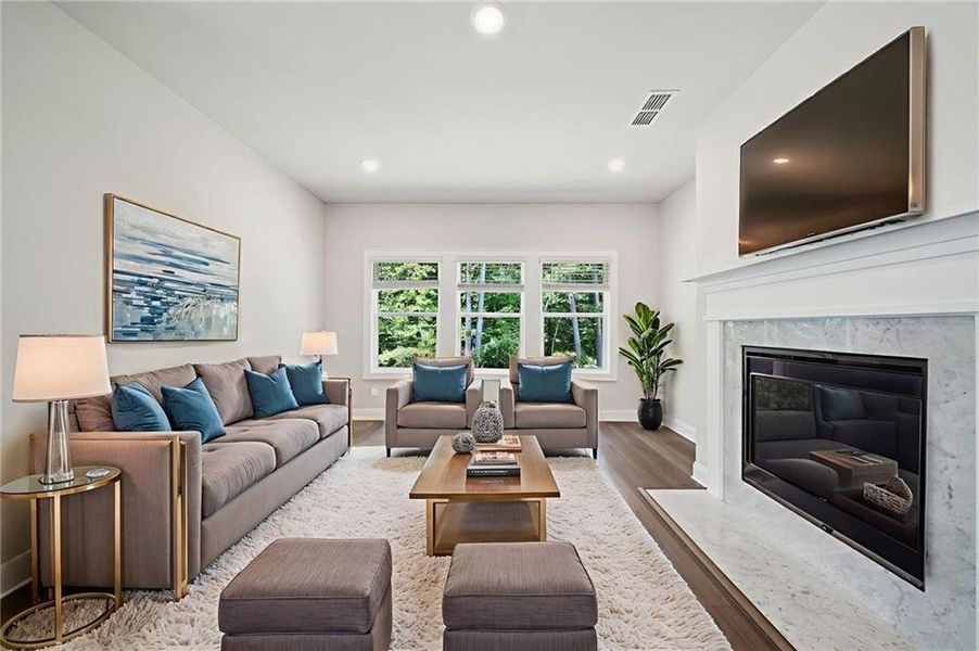 Furnished interior view inside a new home in Martin Springs - Estate Series, Lawrenceville (Image 15). Furnished interior view inside a new home in Martin Springs - Estate Series, Lawrenceville (Image 15).