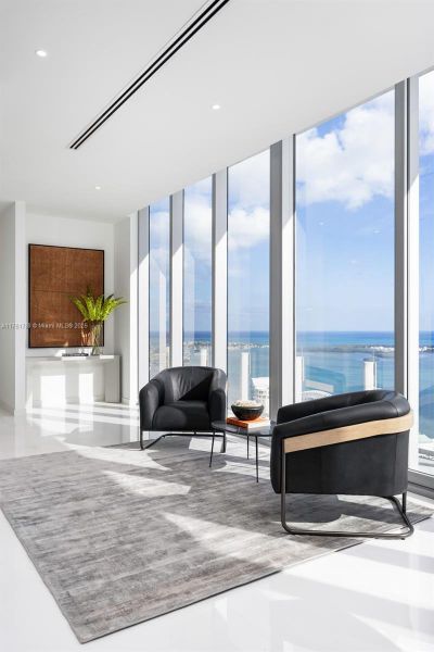 Furnished interior view inside a new home in Aston Martin Residences, Miami (Image 5).