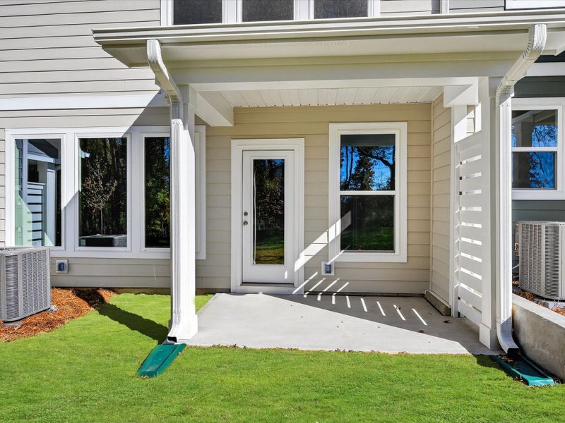 Exterior details and patio area of a home in Westview Towns, Waxhaw (Image 3).