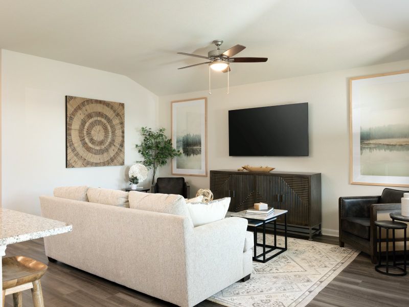 Furnished interior view inside a new home in Estancia Ranch - Premier Series, San Antonio (Image 4).