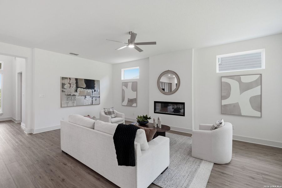 Furnished interior view inside a new home in Buffalo Crossing, Cibolo (Image 12). Furnished interior view inside a new home in Buffalo Crossing, Cibolo (Image 12).
