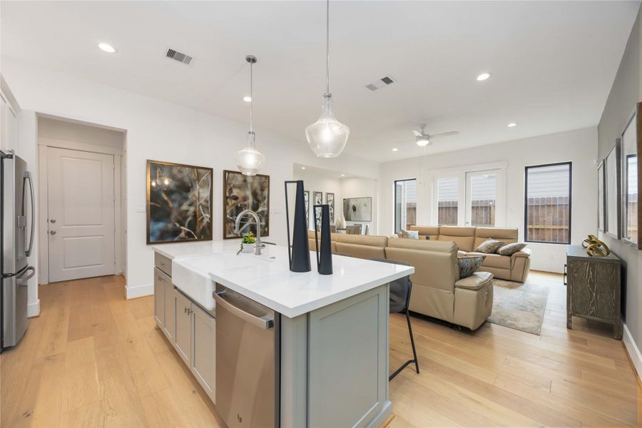 Furnished interior view inside a new home in Timbergrove Trails, Houston (Image 19). Furnished interior view inside a new home in Timbergrove Trails, Houston (Image 19).