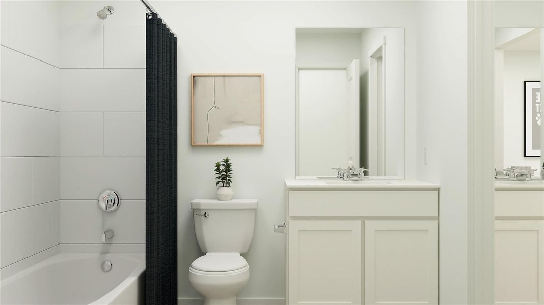 Furnished interior view inside a new home in Meadowlark Preserve, Pflugerville (Image 9).