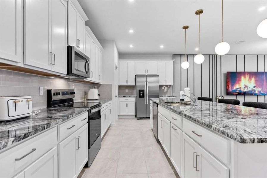 Furnished interior view inside a new home in , Davenport (Image 12).