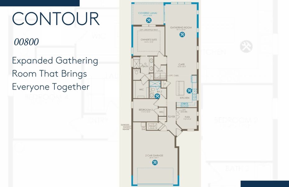 2D floor plan layout of this home in Costa Pointe, Vero Beach, FL (Image 3).