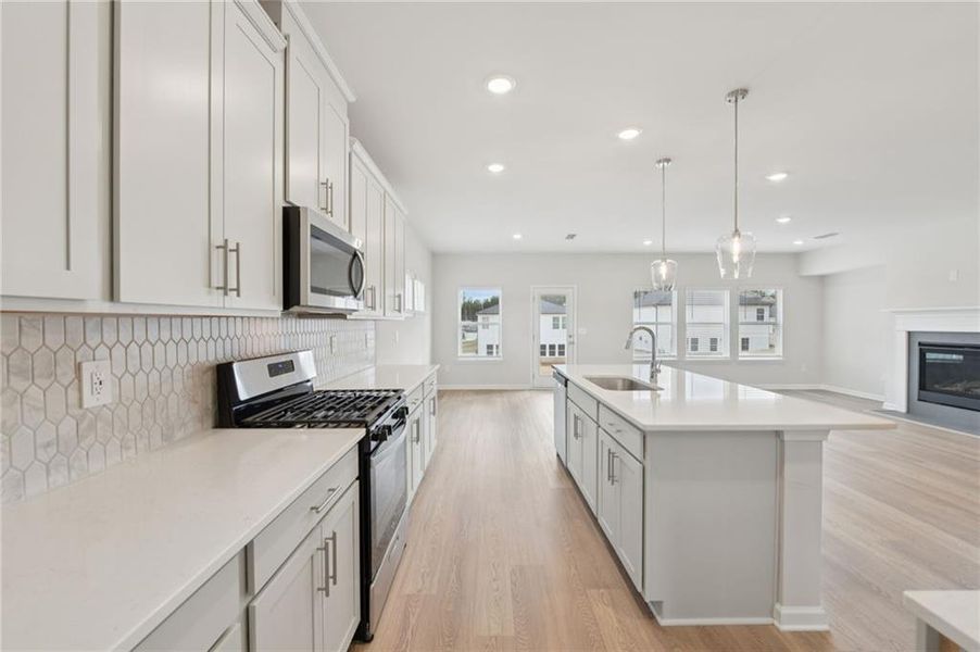 Furnished interior view inside a new home in Parkside at Grayson, Grayson (Image 18).