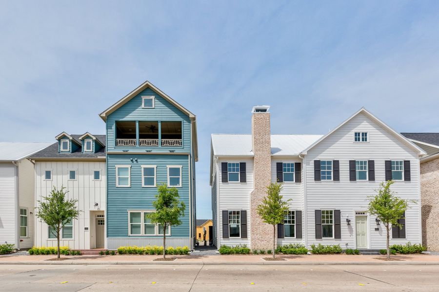 Front exterior of a new home in Concourse at Mueller, Austin, TX, highlighting curb appeal (Image 1). Front exterior of a new home in Concourse at Mueller, Austin, TX, highlighting curb appeal (Image 1).