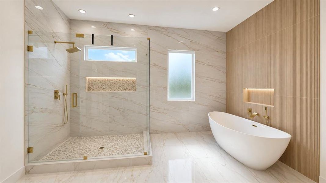Furnished interior view inside a new home in , Dallas (Image 18).