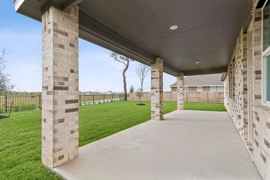 Enjoy the views from the covered patio