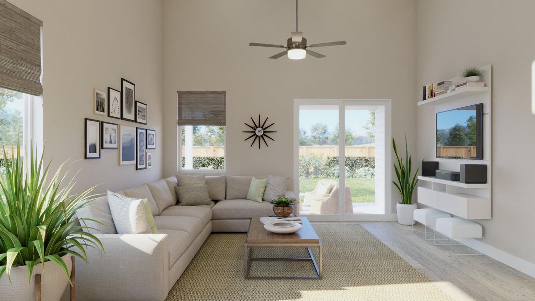 Representative furnished interior of a home built from the Ella by Risewell Homes in Lariat, Liberty Hill (Image 7).