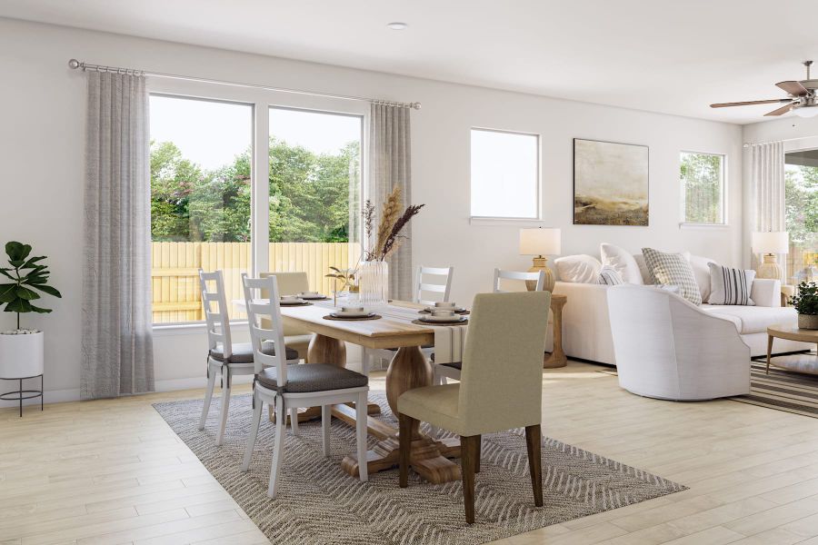 Furnished interior view inside a new home in Flora, Hutto (Image 7). Furnished interior view inside a new home in Flora, Hutto (Image 7).