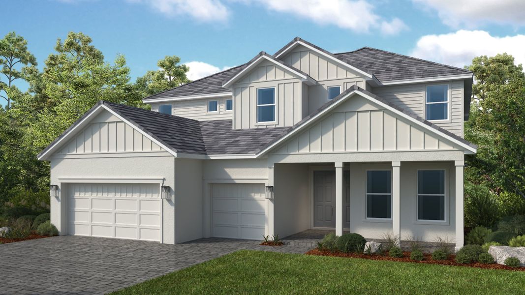 Representative exterior photo of a completed home built from the Ravenna by Taylor Morrison in Westview Community Group Page, Kissimmee, FL (Image 3).