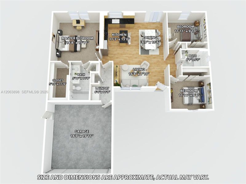 2D floor plan layout of this home in , Sebring, FL (Image 5). 2D floor plan layout of this home in , Sebring, FL (Image 5).
