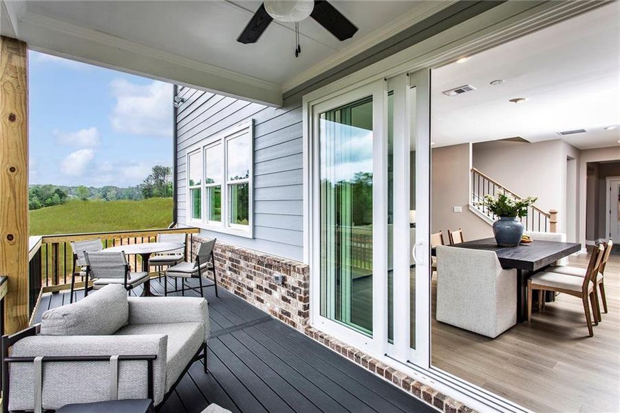 Exterior details and patio area of a home in Acacia, Cumming (Image 1). Exterior details and patio area of a home in Acacia, Cumming (Image 1).