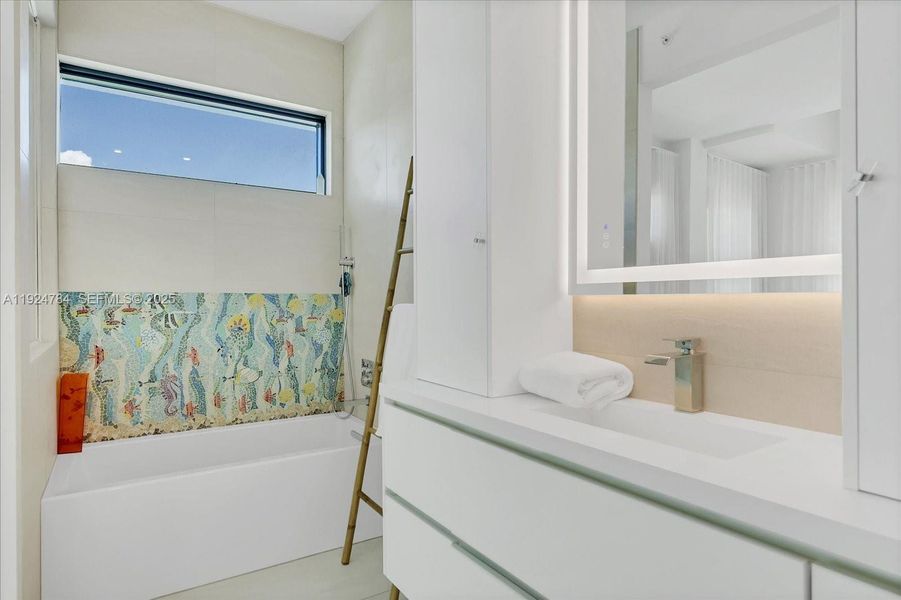 Furnished interior view inside a new home in , Miami Beach (Image 35). Furnished interior view inside a new home in , Miami Beach (Image 35).