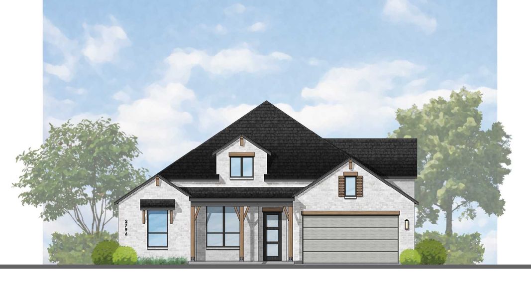 Representative rendering of the exterior for the Birchwood Plan by Highland Homes (Image 4).