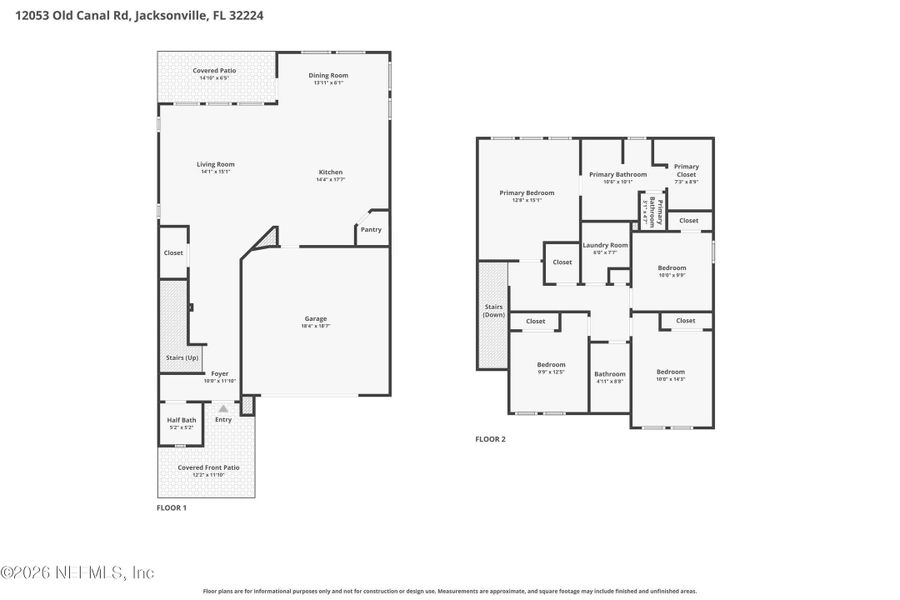 2D floor plan layout of this home in Seven Pines 40' Front Entry, Jacksonville, FL (Image 5).