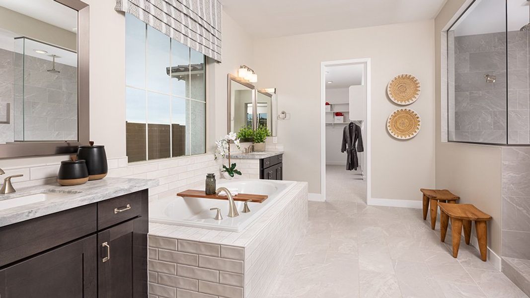 Furnished interior view inside a new home in Ellsworth Ranch, Queen Creek (Image 4).